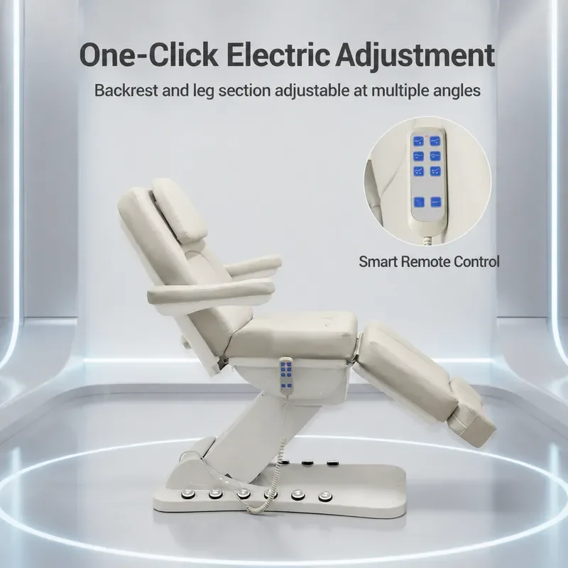 3 Motor Electric Beauty Bed Adjustable Lifting Eyelash Treatment Table High End Visual Ear Care Couch for Spa Use