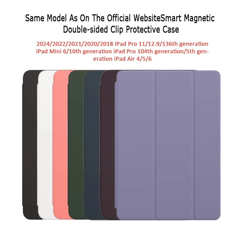 Smart Folio Case for iPad Air5/Air4 5th Gen Case iPad Air M3 M2 M1 11 13 'Air 5 4 Case Pro M4 12.9 Double-sided Funda Magnetic