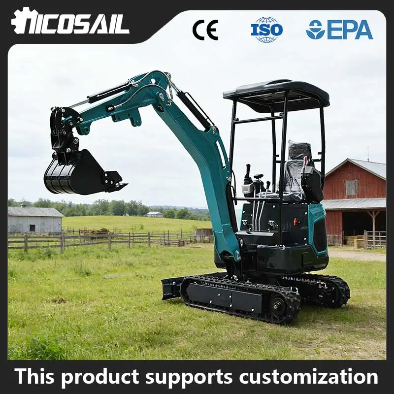 

1.8ton mini excavator for construction durable hydraulic system mini digger for backyard farm and small construction projects