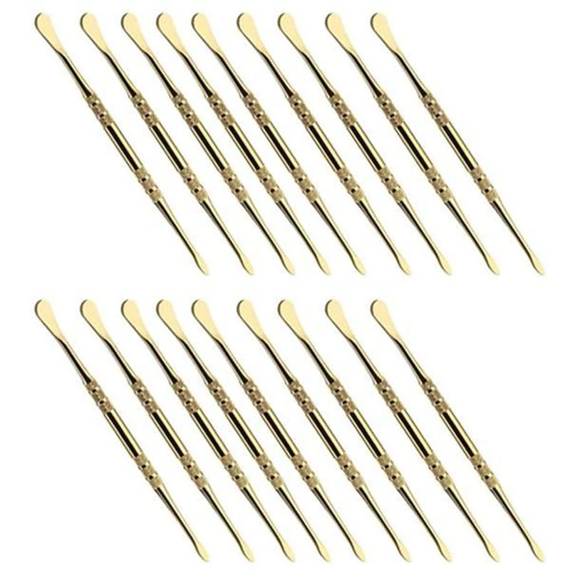 ABJA-20-Pack Stainless Steel Wax Carving Tools 4.75 Inch Gold Stainless Steel Carving Tool Spoon