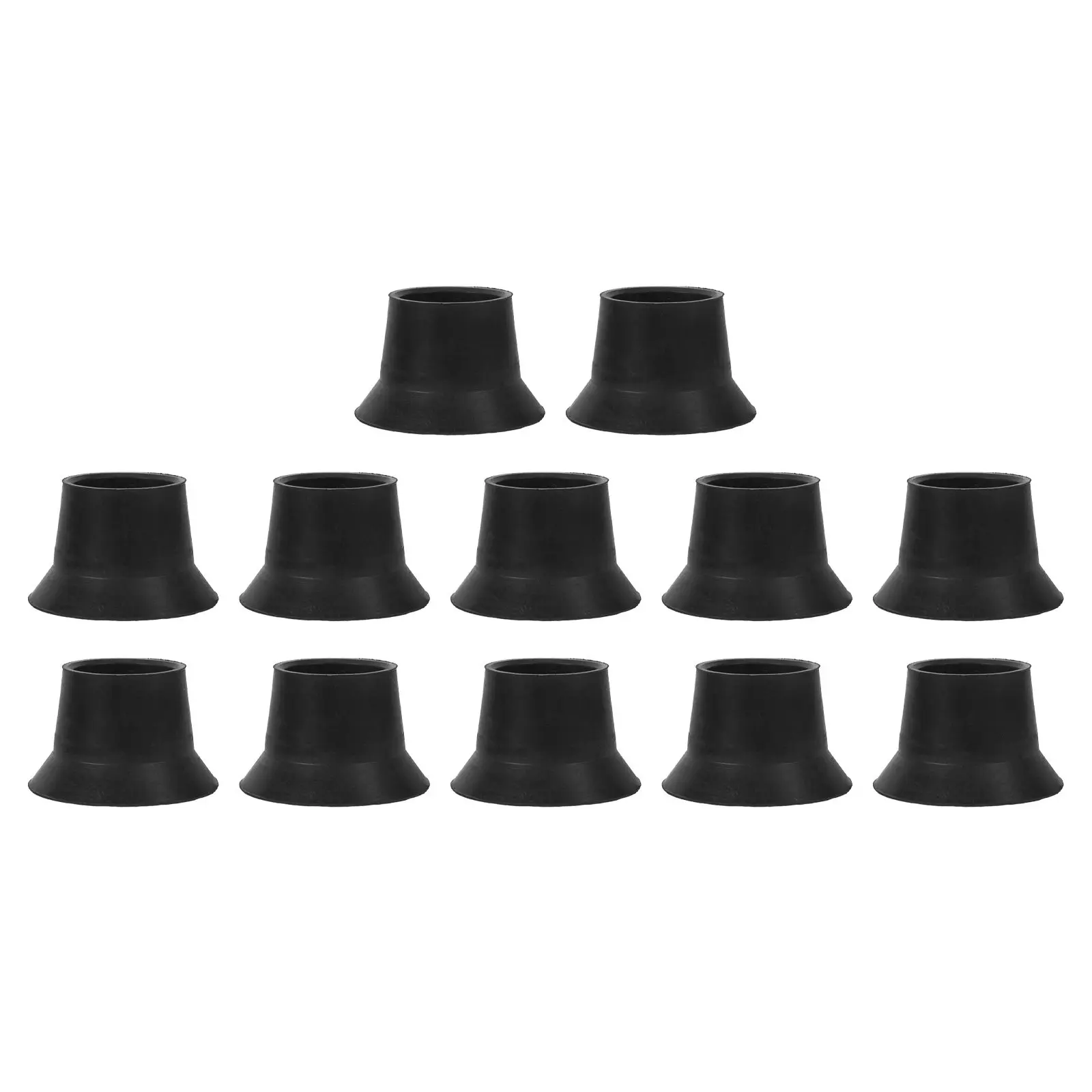 12Pcs Trampoline Noise Dampening Feet Anti Slip Leg Caps 3.2cm Stable Replacement Rubber Foot Cushions for Home Outdoor Gym Use
