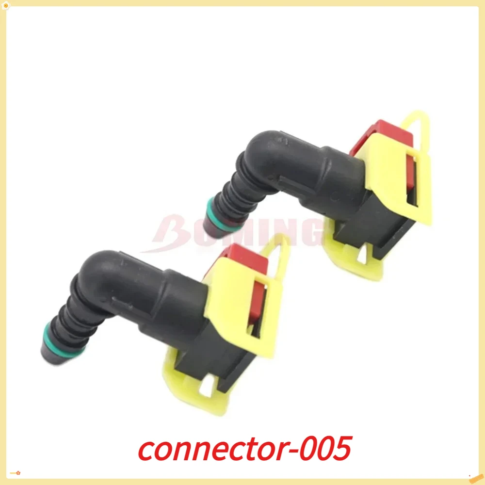 New Car Fuel Line Hose Pipe Coupler Quick Release Connector 2PCS 9.49mm ID6 90°