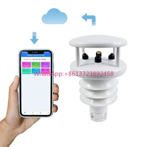 2026 RIKA RK900-10 Pm2.5 Pm10 Cellular 4g Temperature Humidity Precipitation API Ultrasonic Combined Weather Station Sensor for
