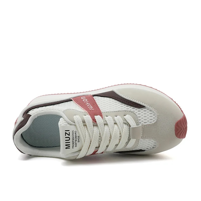 Повседневные женские кроссовки, новые женские туфли на толстой подошве, спортивные универсальные женские кроссовки на плоской подошве, женская обувь до щиколотки со шнуровкой