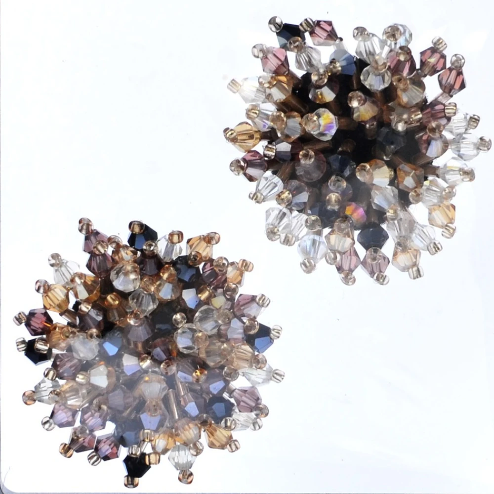 2 Stück handgemachte Knopfabdeckungen Kristall Blume Manschettenknöpfe für Frauen Hemd elegante Ärmel Knopf Clips Schmuck Dekoration Zubehör – Detail 6