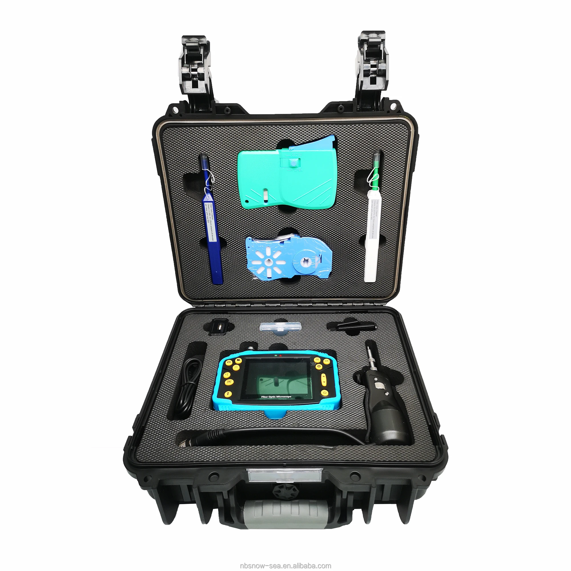 Fiber Optic Connector Inspection Probe Microscope with Cleaning Tool Kits and Camera Function