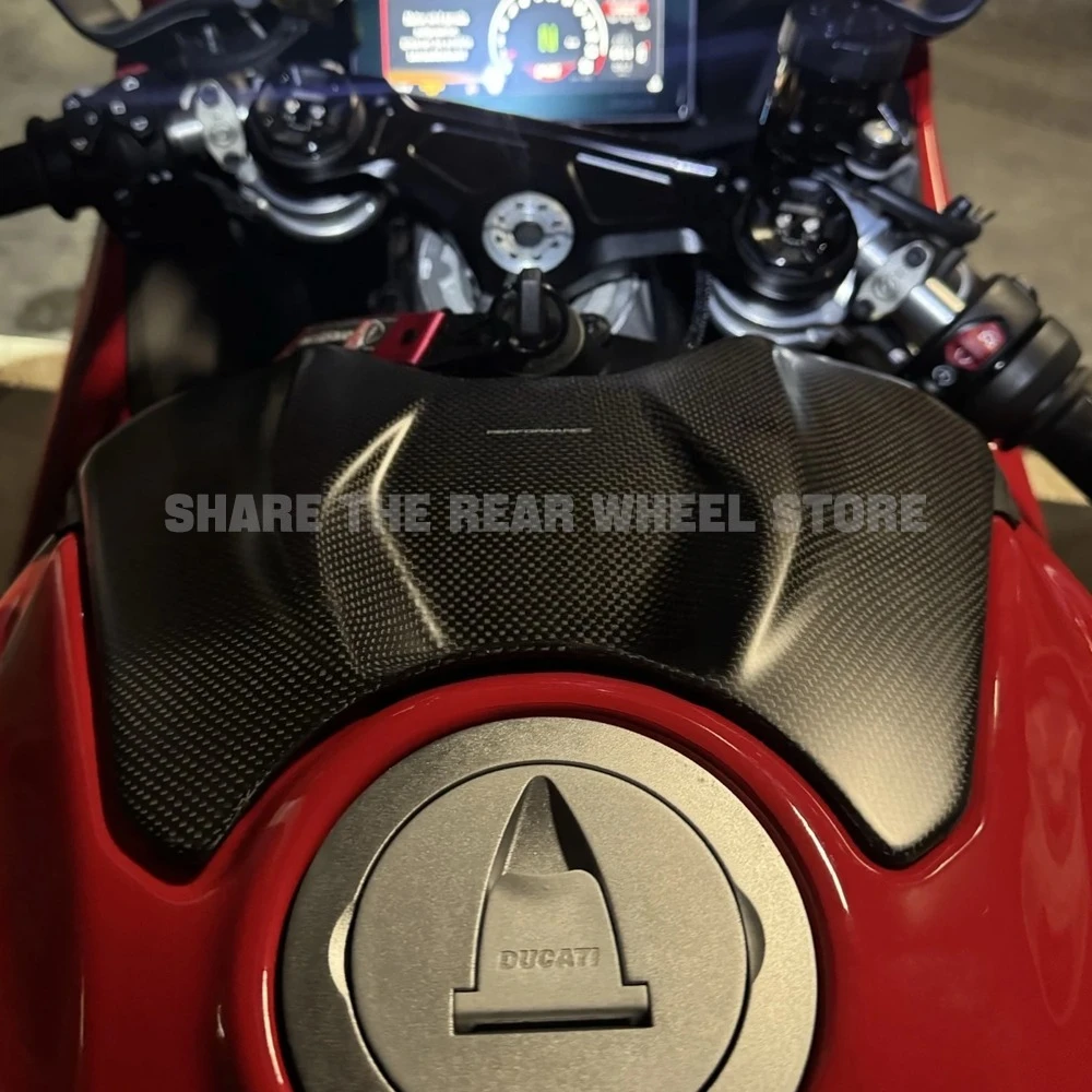 For DUCATI Panigale V4 V4S 2025 100% Carbon Fiber Upper Fuel Tank Cover Frame Covers Tank Side Panels Fairing Kits Plain Matte