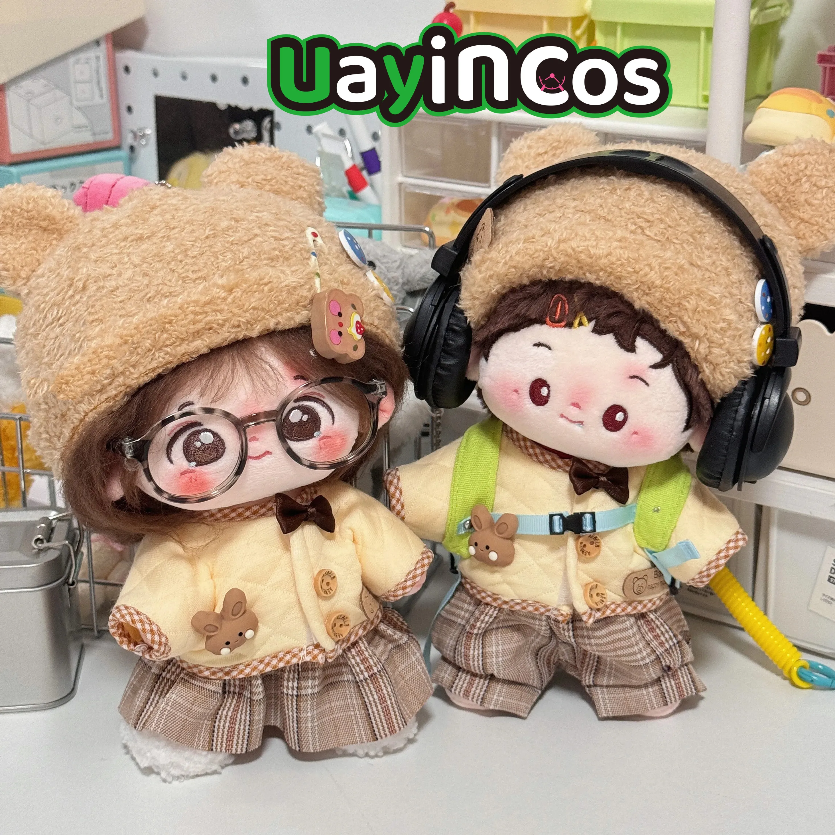 

В наличии 20 см кукольная одежда масляный медведь кролик соус одежда костюм мягкие плюшевые аксессуары для кукол аниме фигурка игрушка детский подарок