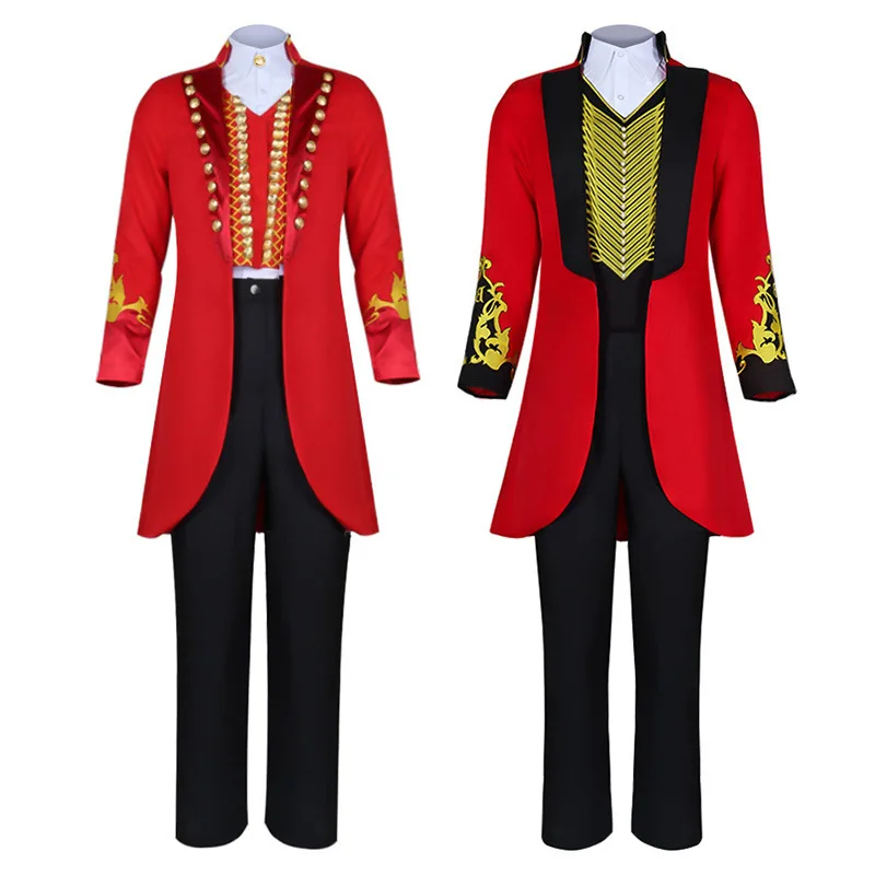 

Halloween Carnival Clothes Barnum Cosplay Costume Hugh Jackman Men Vest Uniform Suit Coat Shirt Pants