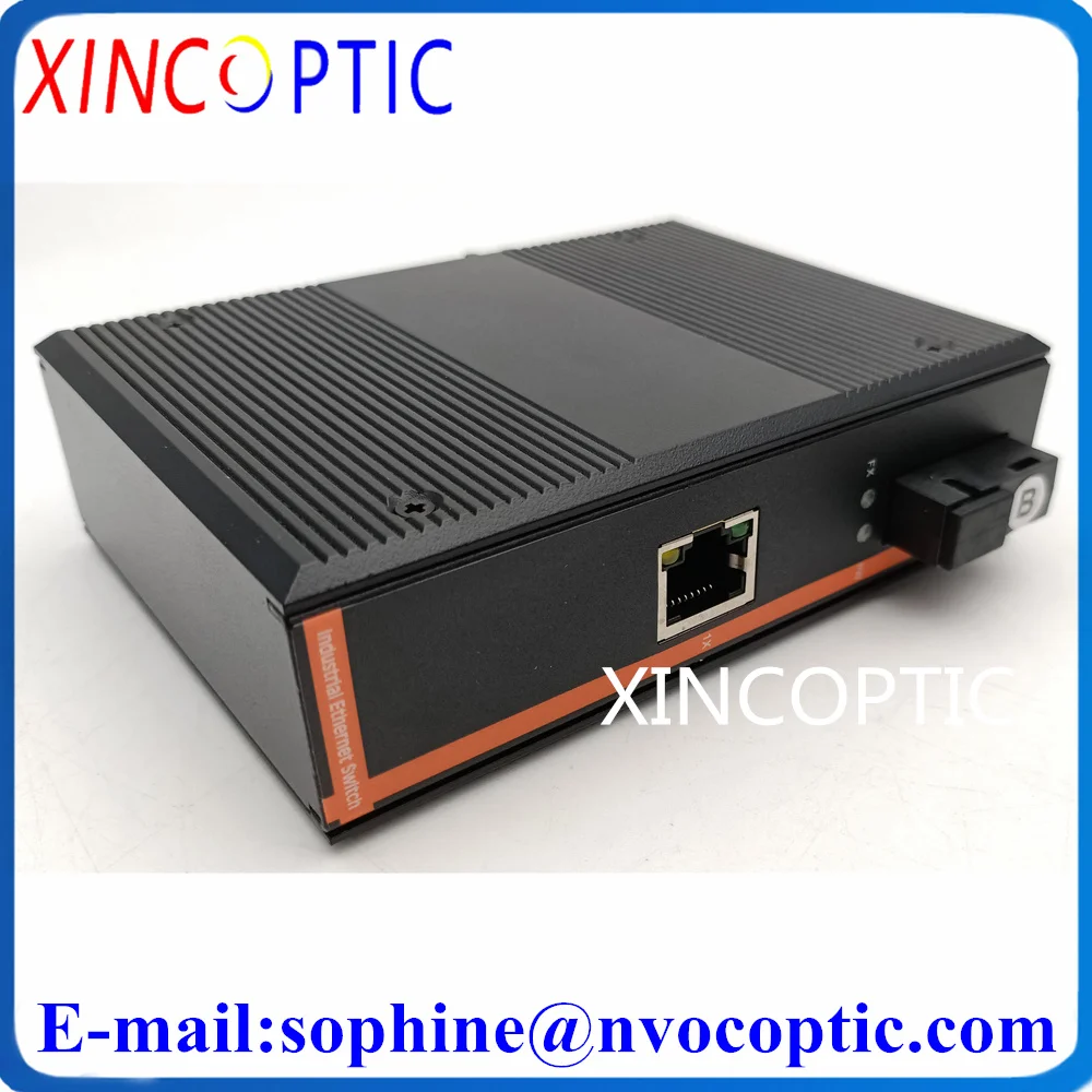 

1pair 1 SM Simplex SC+1RJ45 Gigabit Industrial Ethernet Switch 10/100/1000M Rail Type Fiber Optical Media Converter