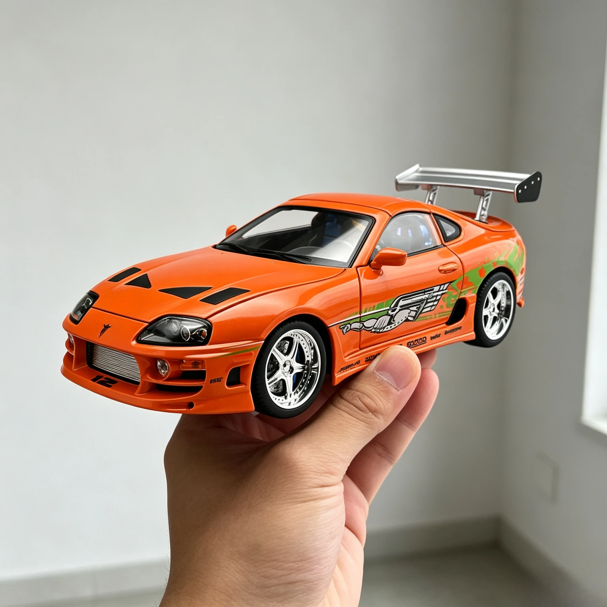 

1:24 Supra A80 TRD Sports Car Alloy Car Model Simulated Toy Collection Ornaments for Boys Gifts