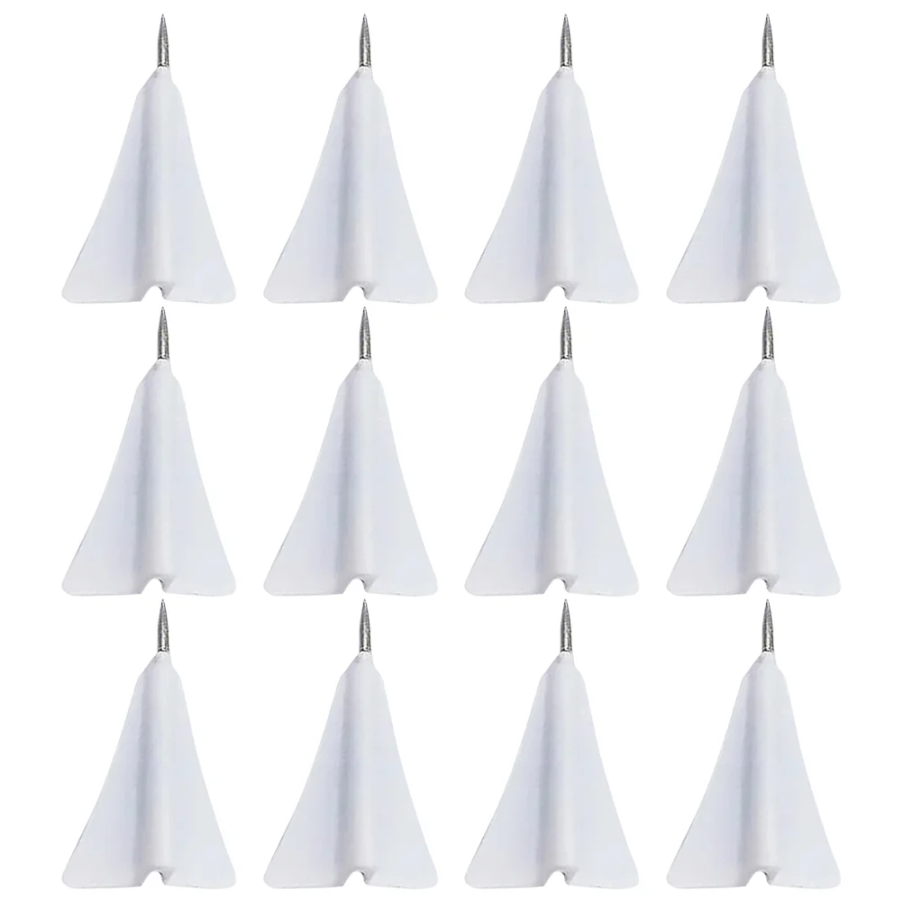 

12 Pcs Peg Board Aircraft Pushpin Map Accessories Daily Use Pushpins Convenient Decorate Compact Thumb Tacks White Replaceable