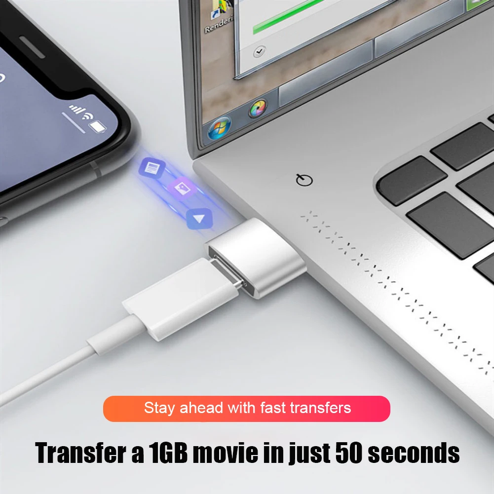 Portable Charging Adapter Type-C Female To USB 2.0 Male Transverter OTG Adapter For Mobile Phones Tablets Laptop