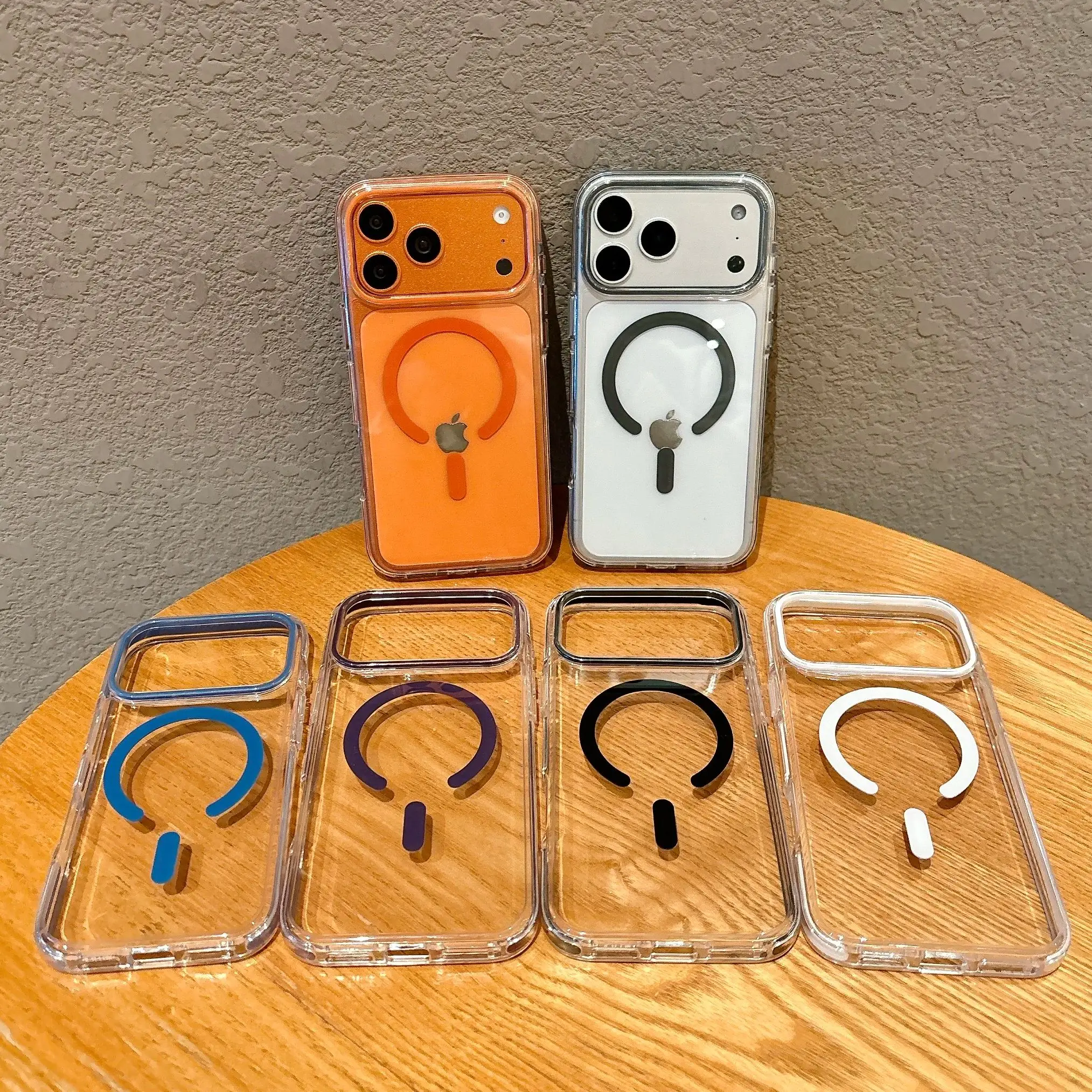 كاندي PC الصلب ل Magsafe جراب هاتف آيفون الهواء 17 16 15 14 برو ماكس المغناطيسي شحن لاسلكي رقيقة جدا درع غطاء Funda #6