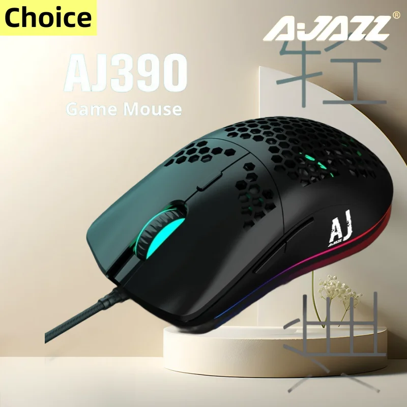 

Мышь AJAZZ AJ390 Проводная, легкая, Регулируемая DPI, RGB, PAW3338