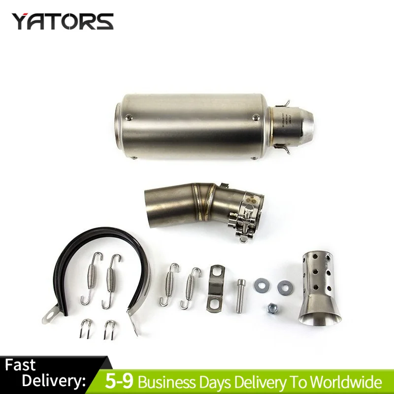 

For CFMoto 450SR 450SS 450NK All Years Silver Muffler Tips Exhaust Mid Link Pipe Exhaust Systems Exhausts Pipes