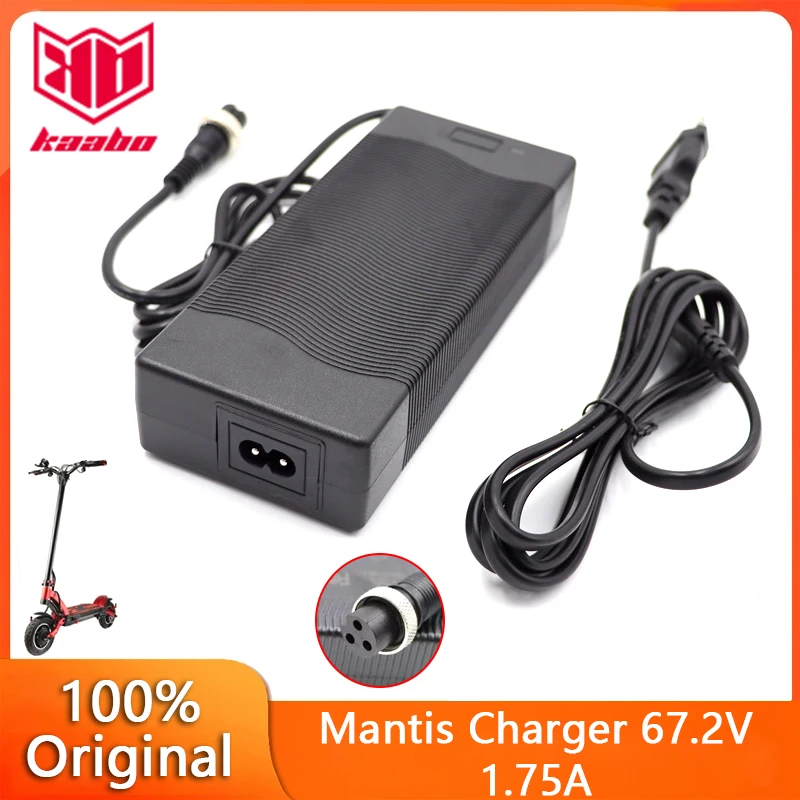 Cargador Original Kaabo Mantis 67,2 V 1,75A fuente de alimentación cargador más rápido para Kaabo Mantis 10 60V 18.2ah cargador para patinete eléctrico