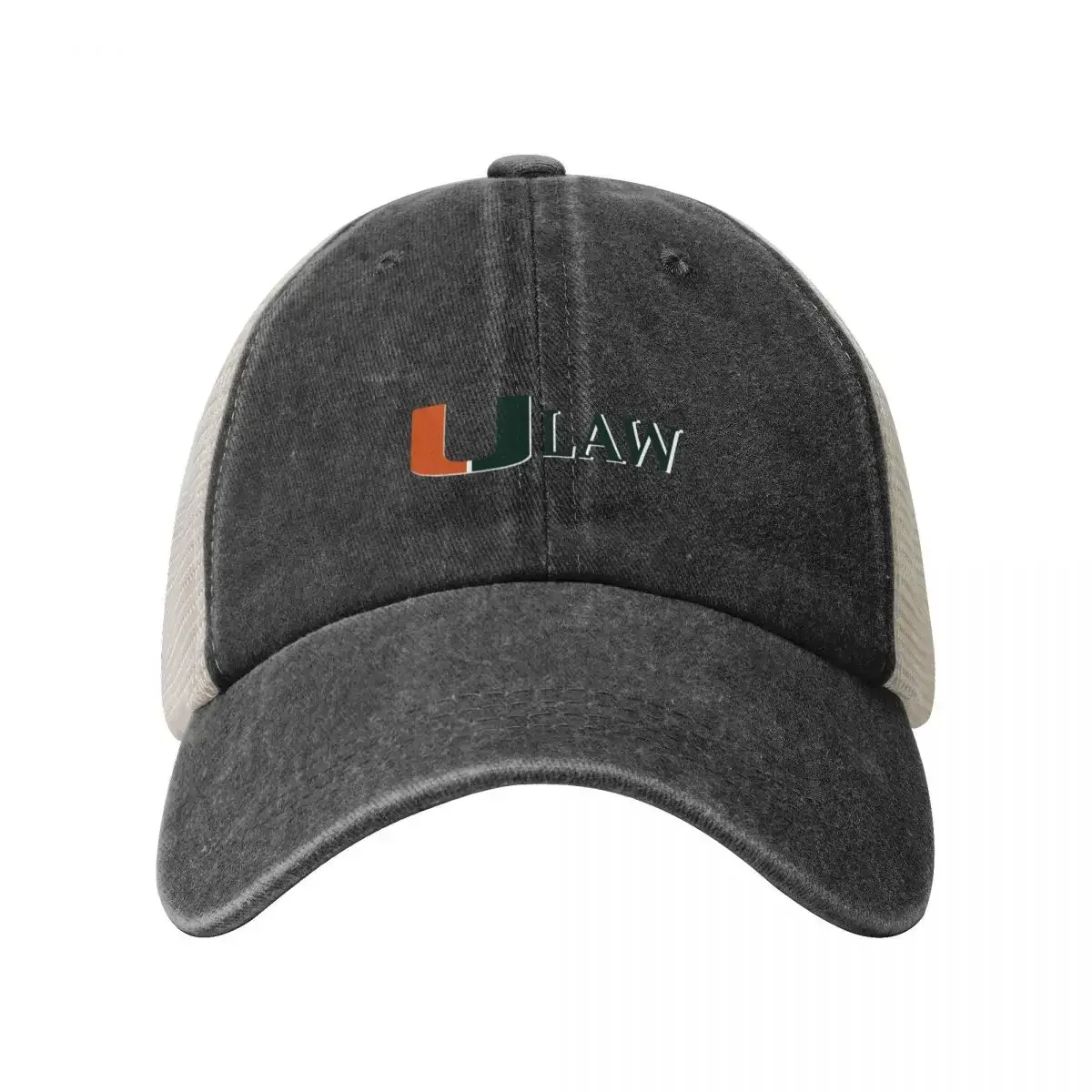 University of miami law logo Cowboy Mesh Baseball Cap hard hat Anime Golf Wear Brand Man cap Sun Hats For Women Men's