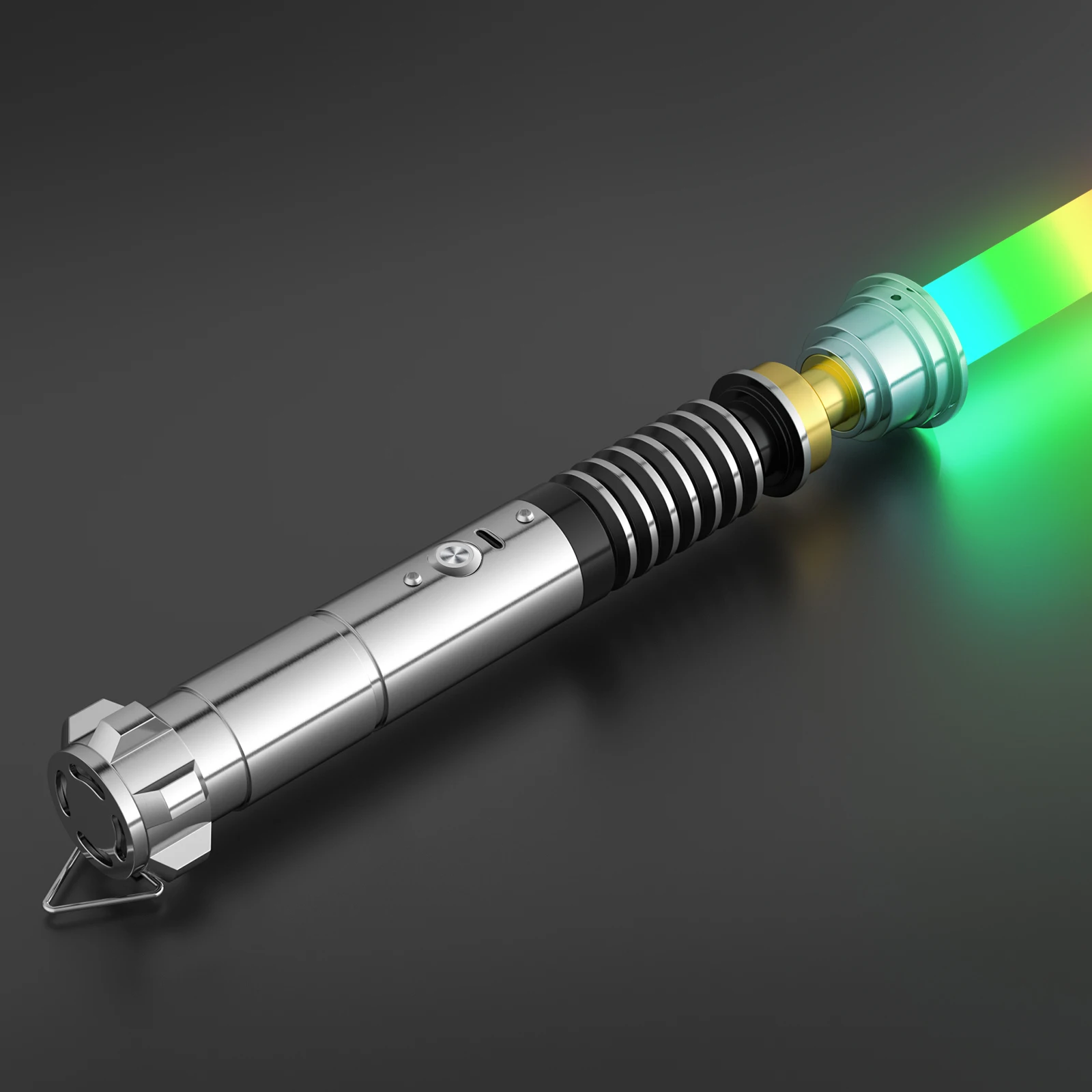 WANARICO Luke Lichtschwert Für Skywalker Glatte Schaukel Metall Griff 1 Zoll Durchmesser Soundfonts und Farbe Ändern Geschenk Mit Klinge