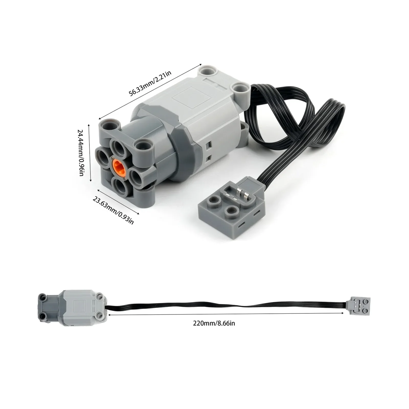 Paquete de 10 motores de potencia tipo L para modelos Legoeds MOC: alta velocidad con control hacia adelante/trasera