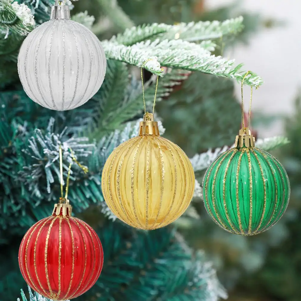 Cute Christmas Tree Balls Christmas Tree Ornaments Festive Christmas Ball Decorations for Hotels Malls Beautifully Painted for A