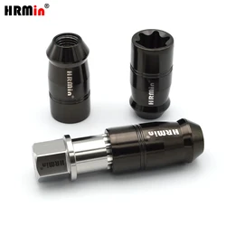 HRMin Gr5 titanium  wheel lug nut screw cap cone seat Torx M12x1.25x45mm with key