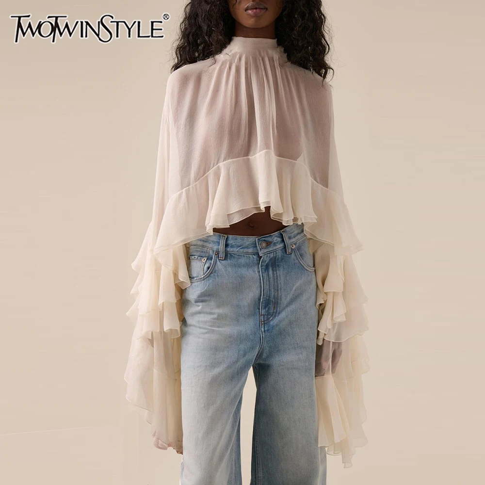 Women's Solid Turtleneck Blouse Spring 2025