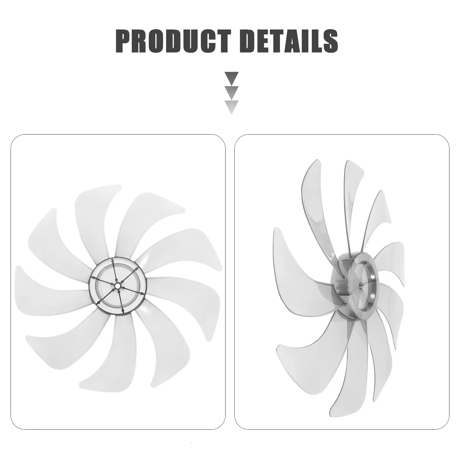 Fan Blade for Standing Electric Table Fans PP Ceiling Blades Replacement Cooling