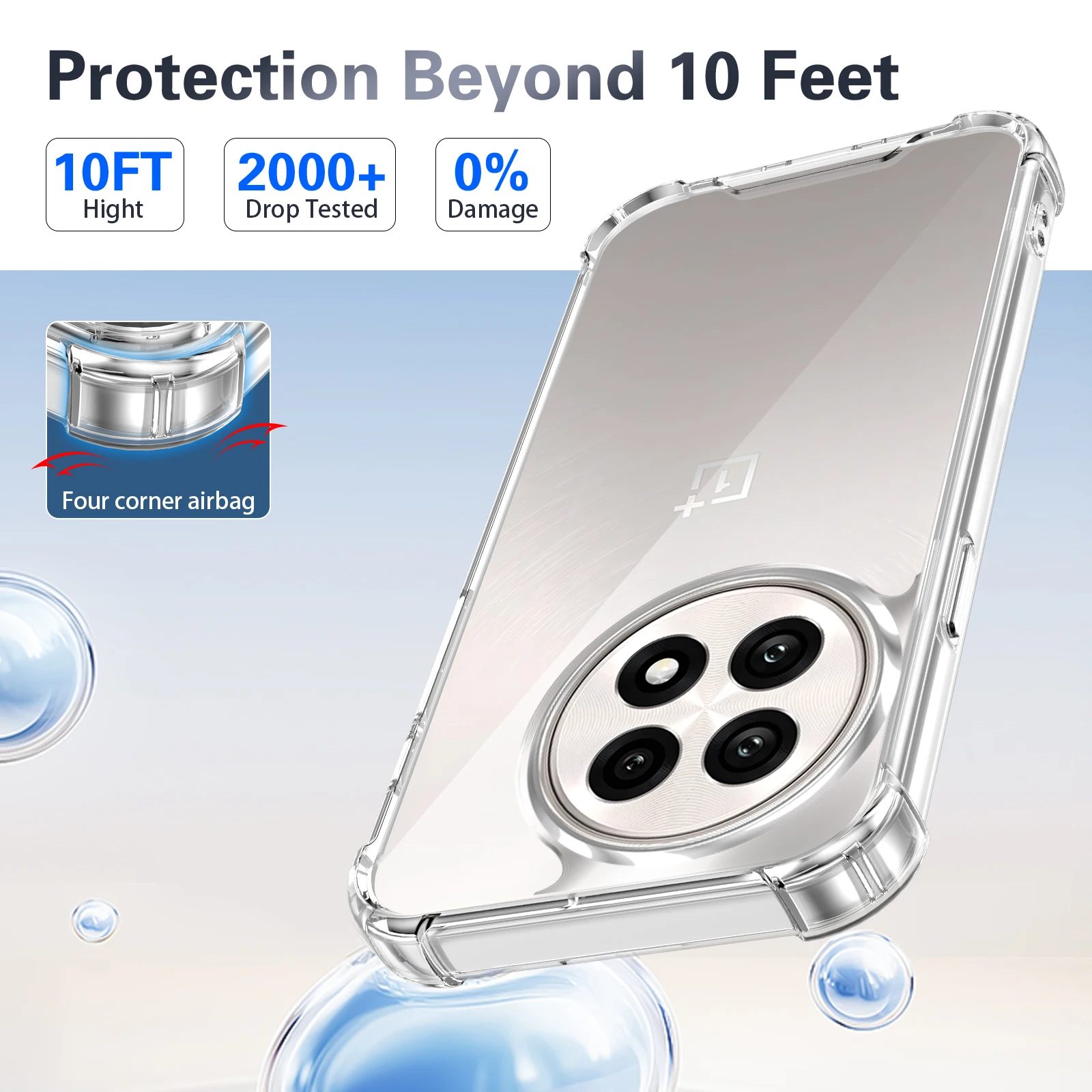 Para Oneplus 13 13R Funda nueva cubierta anticaída acrílica transparente anticaída de cuatro esquinas para Oneplus ACE5 Pro Funda a prueba de golpes