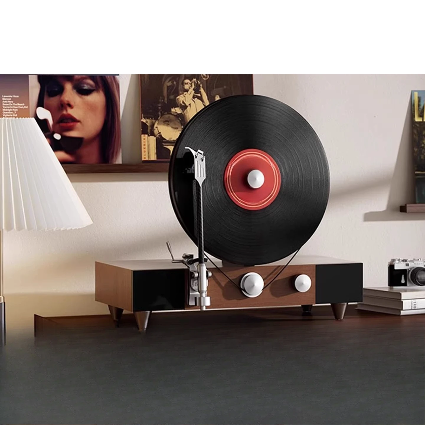 Vinyl record player retro phonograph living room bluetooth speaker retro integrated