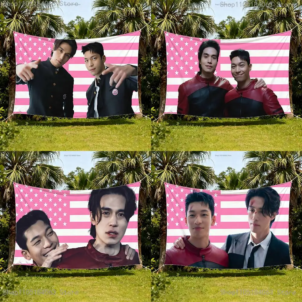 

B-Bad C-Crazy Lee Dong Wook Wi Ha-Jun Flag Tapestry Banner For Bedroom Outdoor Living Room Restaurant Bar Wall Decor Party