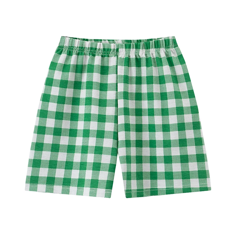 Children's Summer Multi-Color Checkered Casual Sports Shorts for Boys and Girls, Comfortable and Elastic Waisted Versatile Pants