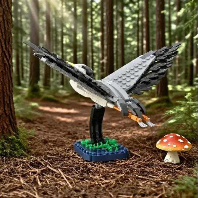 238PCS MOC Creativo Animale Uccello Serie Volare Heron Building Blocks Modello Educazione Assemblaggio Mattoni Puzzle Giocattoli Regalo per I Bambini