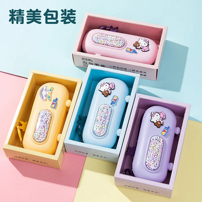 New Bubble Machine Stationery Box Creative Stationery Silicone Pencil Bag Kindergarten Pen Box Male Female Novelty Pen Bag