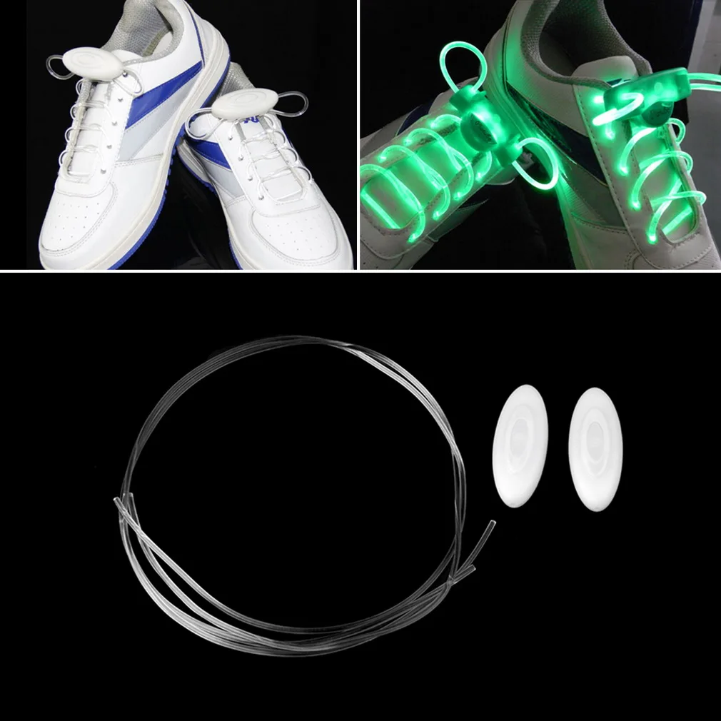 1 paio di lacci per scarpe sportive a LED Flash Light Glow Stick Strap lacci per scarpe da discoteca Party Club lacci piatti lacci per scarpe a cravatta a caldo