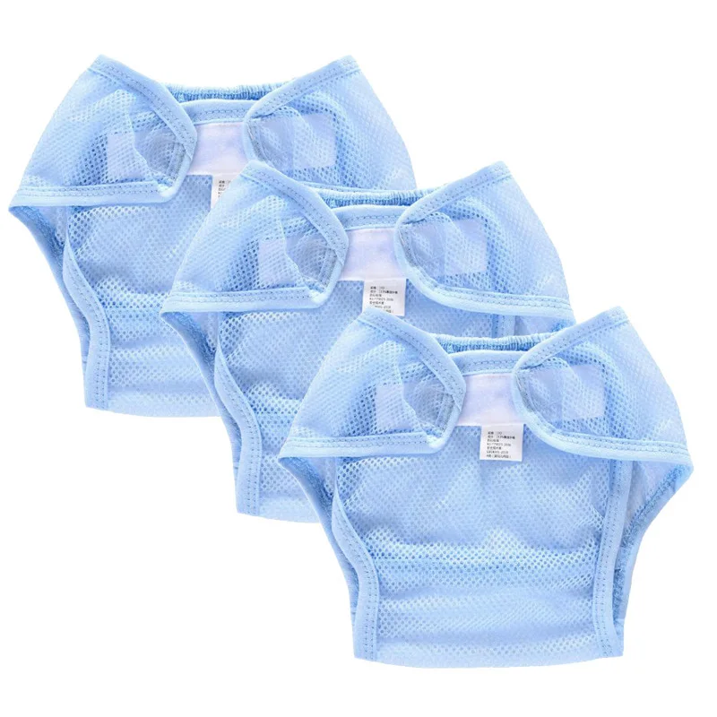 

Дышащий сетчатый тканевый чехол для подгузников, моющийся, многоразовый для новорожденных, летние подгузники, липкие салфетки, однотонные