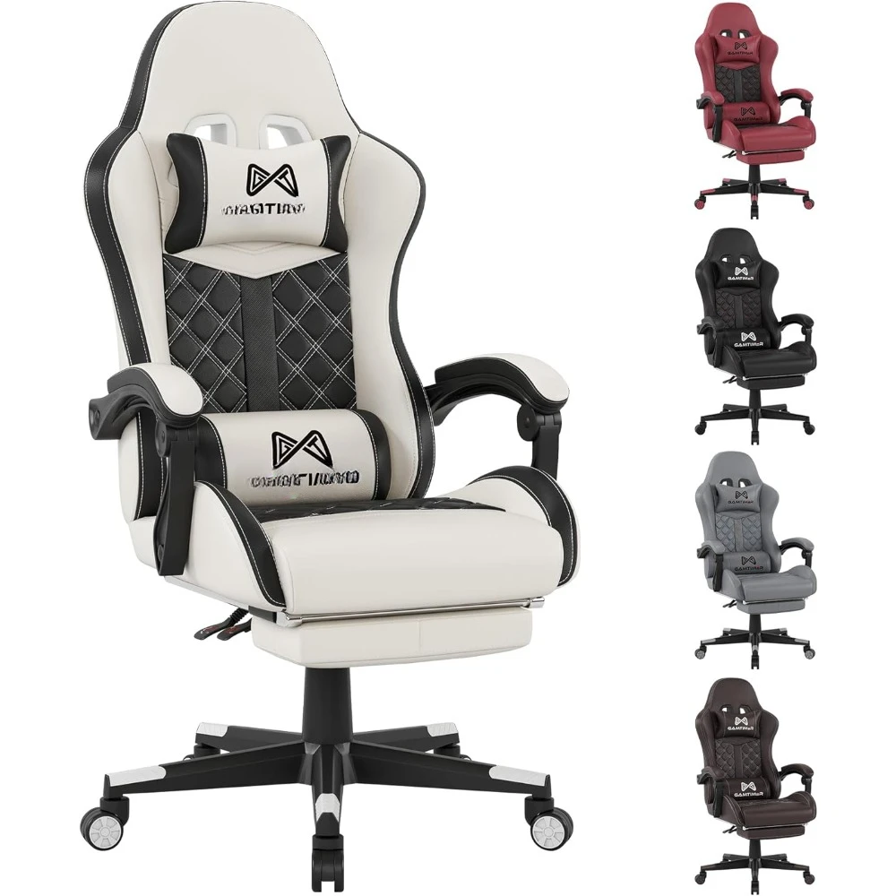 Gaming Chair, Computer Office Chair with Footrest, 155° Reclining Chair, Ergonomic High Back Computer Chair with Headrest