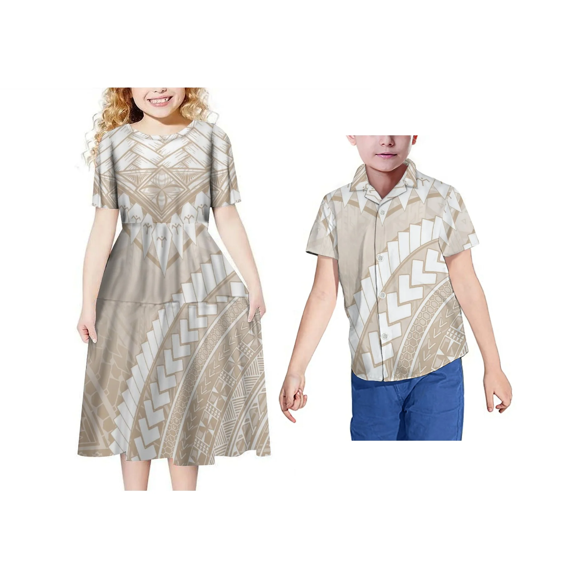 Summer Clothing For Girls - Drop Shipping Polynesian Tribal Print Children