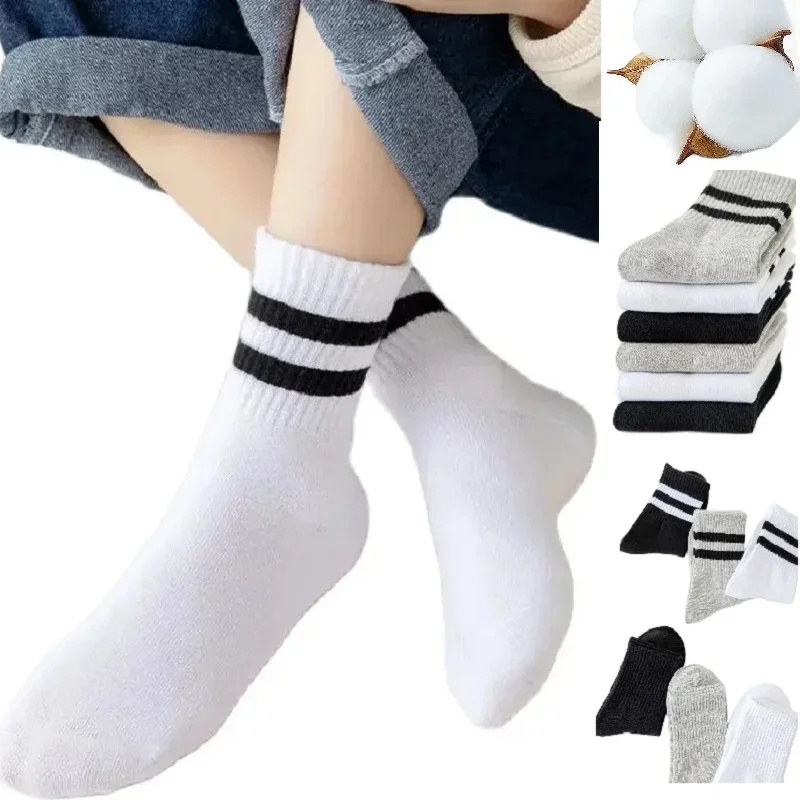 3-15 Years Old Fashion Boy Girl Socks 100%Cotton Soft Student Uniform Stockings Four Season Simple Solid School Socks 3-15Y