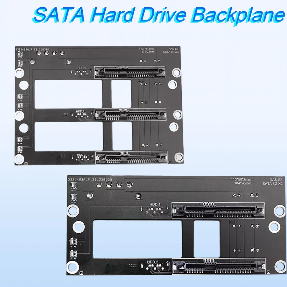 ADT-Link Dual Disk Position SATA Hard Drive Backplane NAS Chassis Adapter Board Sata 6G Large 4-Power Storage Server Backplane