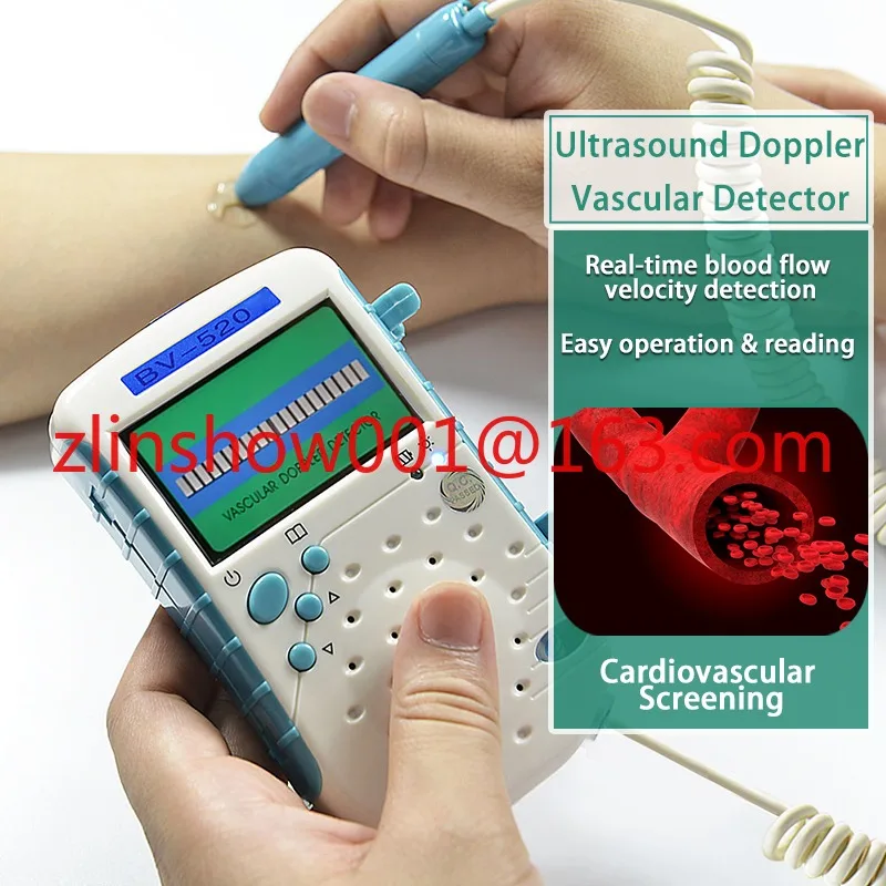 Portable blood vessel detector for blood flow velocity health care