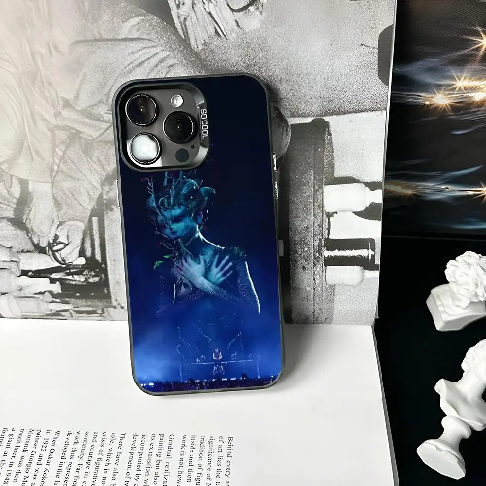 DJ A-Afterlife Anyma Phone Case Matte Colored Silver For iPhone 15 16 14 13 12 11 Pro Max Plus XS X Shockproof Hard Cover