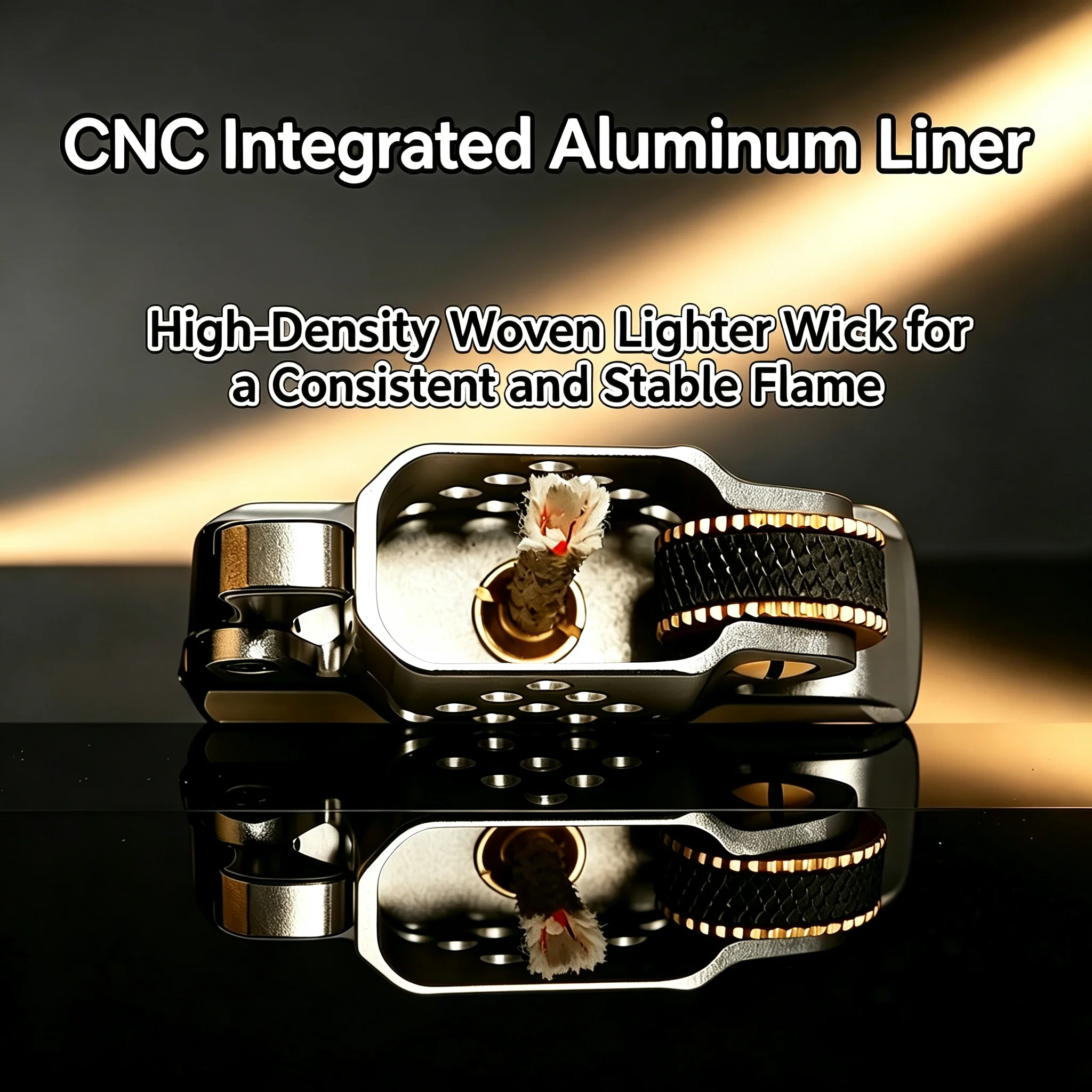 Aluminum Alloy CNC Sealed Oil Lighter Insert for Standard Zippo Zorro Replacement Parts Reduces Evaporation Ball Bearing Fix view 6