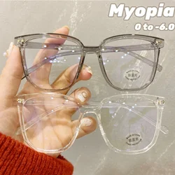 Lunettes anti-rayonnement dioptriques pour femmes, lunettes de myopie, anti-lumière bleue, lunettes de vue de près, nouveau grand cadre, 2023
