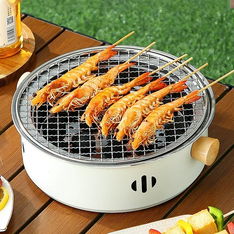 Multifunction Home Barbecue Grill Non-stick Barbecue Stove Outdoor Camping Charcoal BBQ Grill Portable Picnics Charcoal Grills