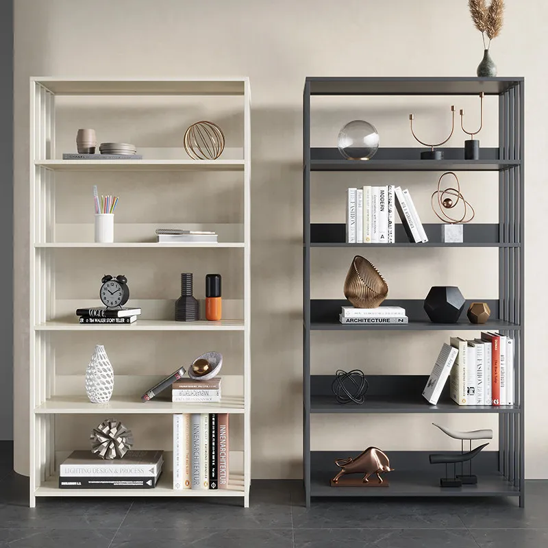 CX simple, wrought iron bookshelf living room against the wall, multi-layer floor creative bookcase