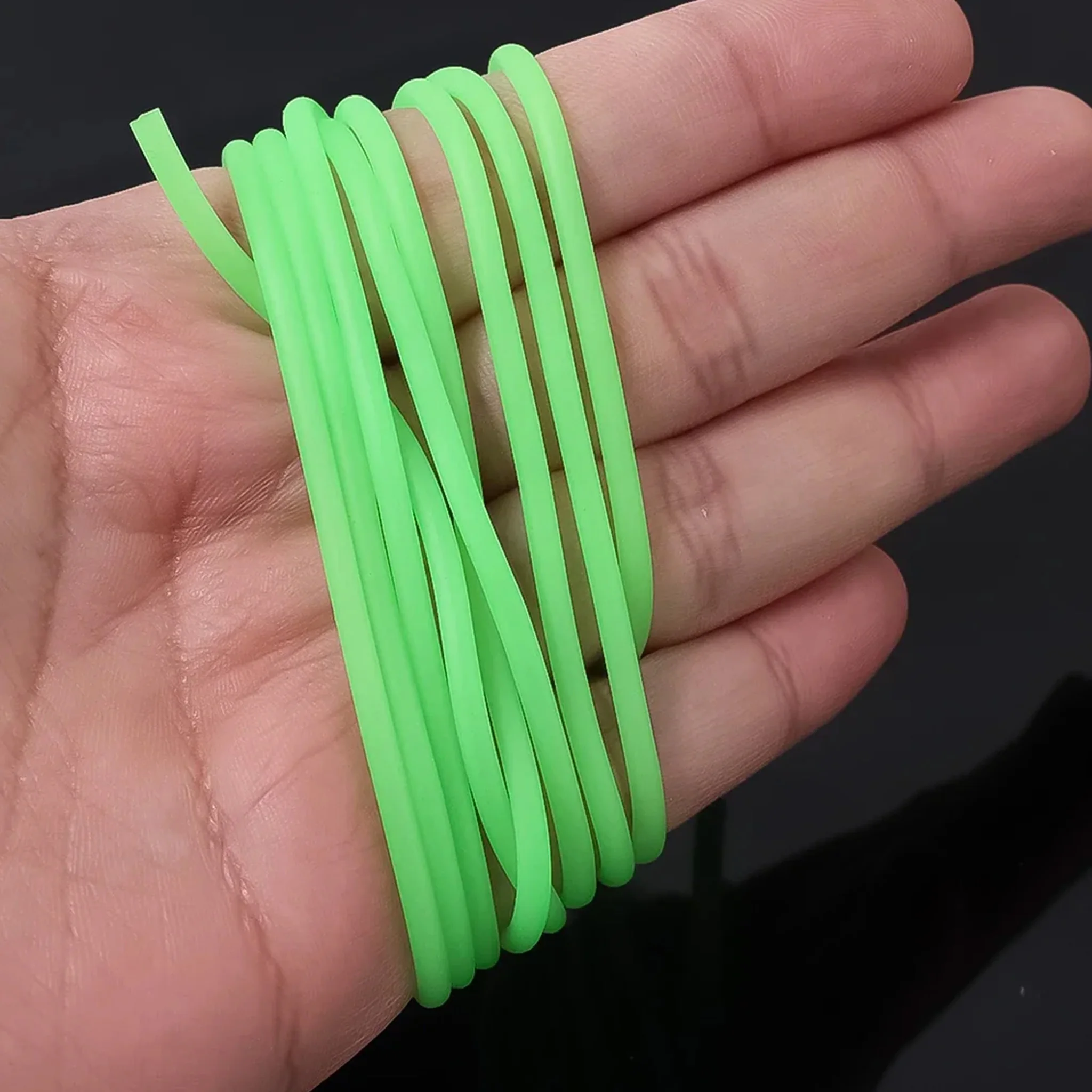 Tuyau de pêche lumineux en Silicone, 0.8/1/1.5/2mm, Tube Anti-plate-forme, manchons de plate-forme, pêche en haute mer, outils de matériel pour poissons