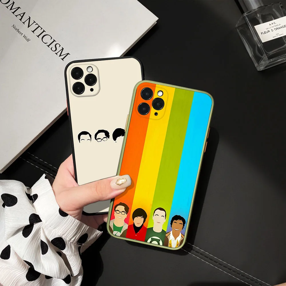 Phone Case for iphone 16Plus 15 14 13 12 11 16 Pro Max 8 7Plus XS XR X SE The Big Bang Theory Translucent Black Protection Cover