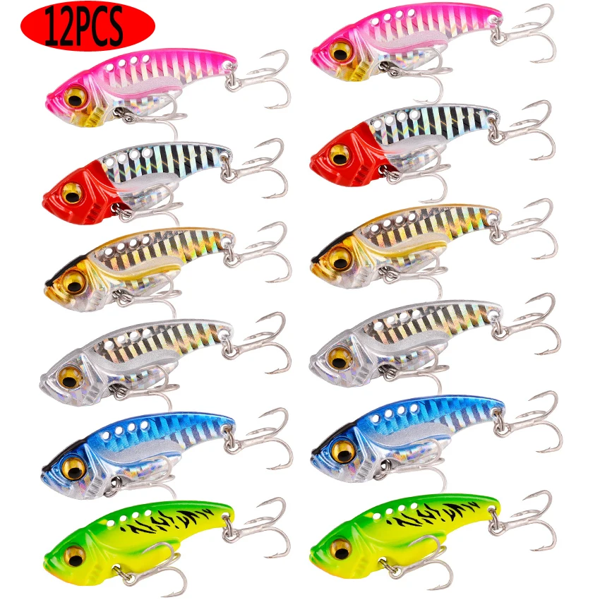 3D Eyes Metal Vib Blade Lure 3/7/10/15/20G Sinking Vibration Baits Artificial Vibe for Bass Pike Perch Winter Fishing Long Shot