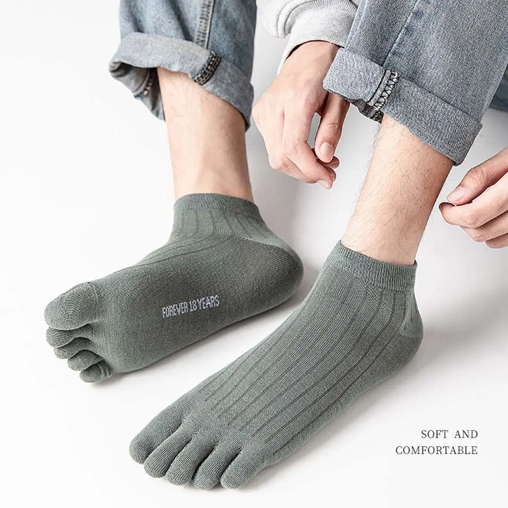 Thin Breathable Cotton Women Men Short Tube Socks Men Socks Five-Finger Socks Split Toe Socks Sport Hosiery